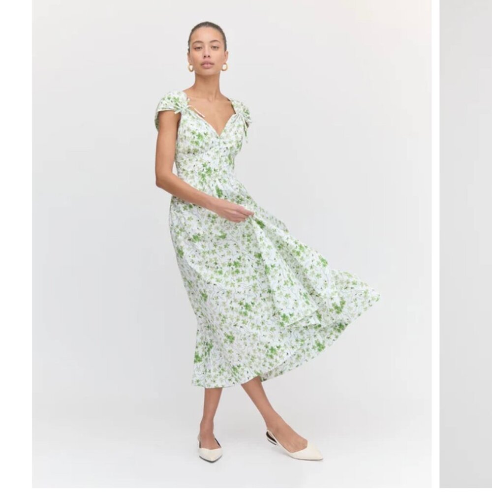 Hill House Home The Lucille Dress - Green Sweet Peas